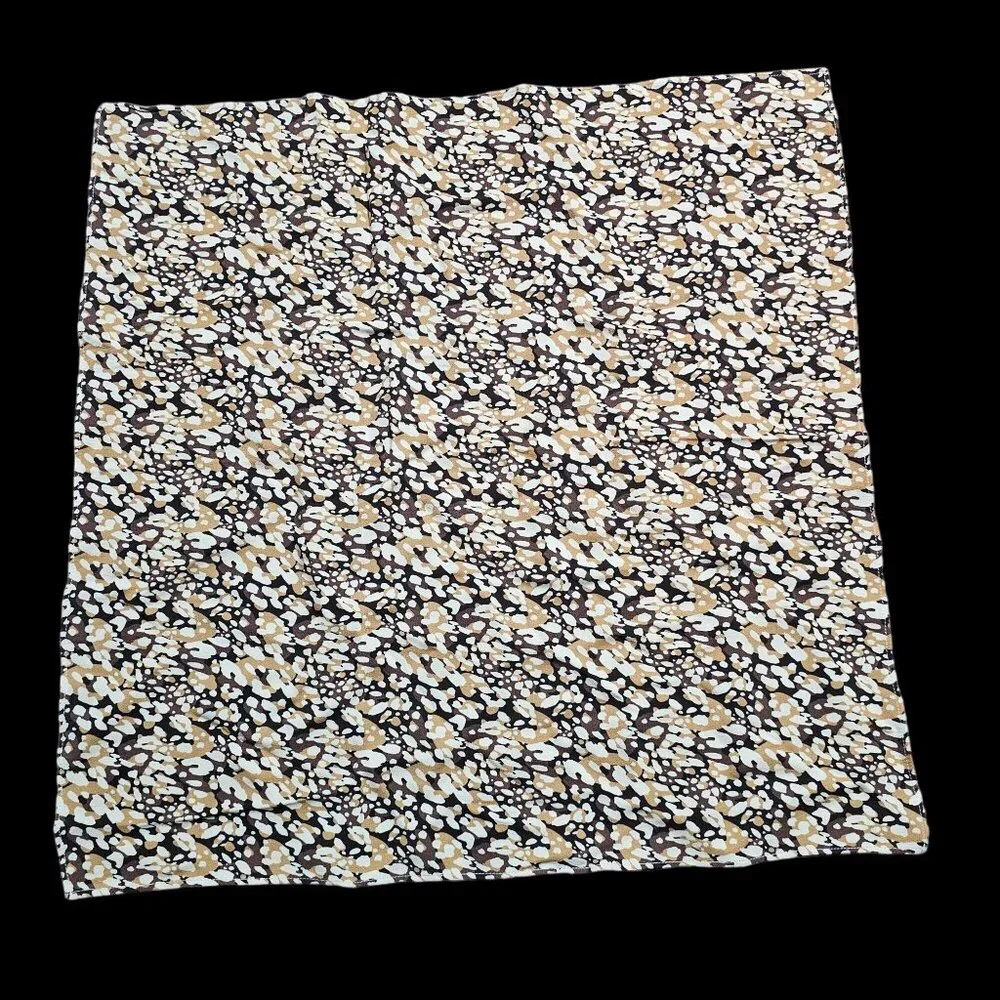 House Of Harlow 1960 Watercolor Print Square Scarf Kerchief Neck Tie Ascot 20x20